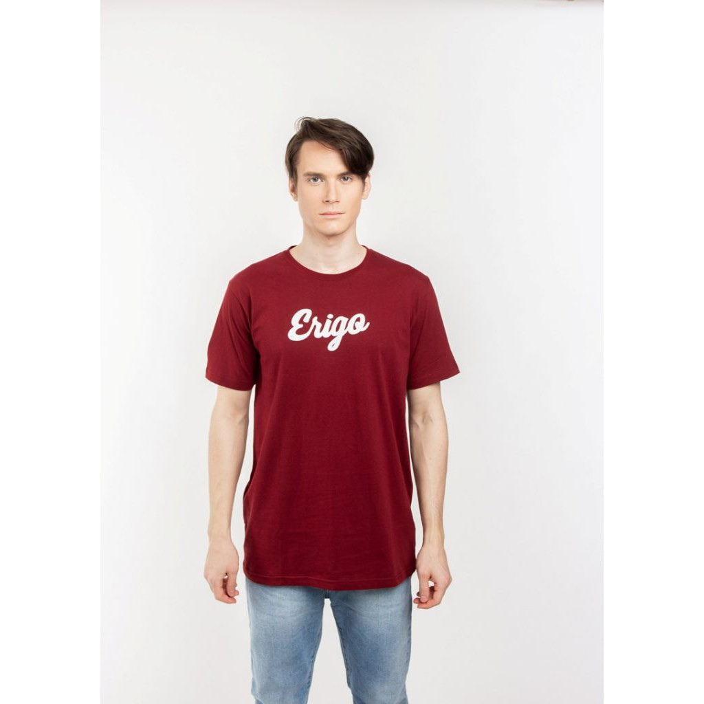 

Erigo T-Shirt Basic White Maroon
