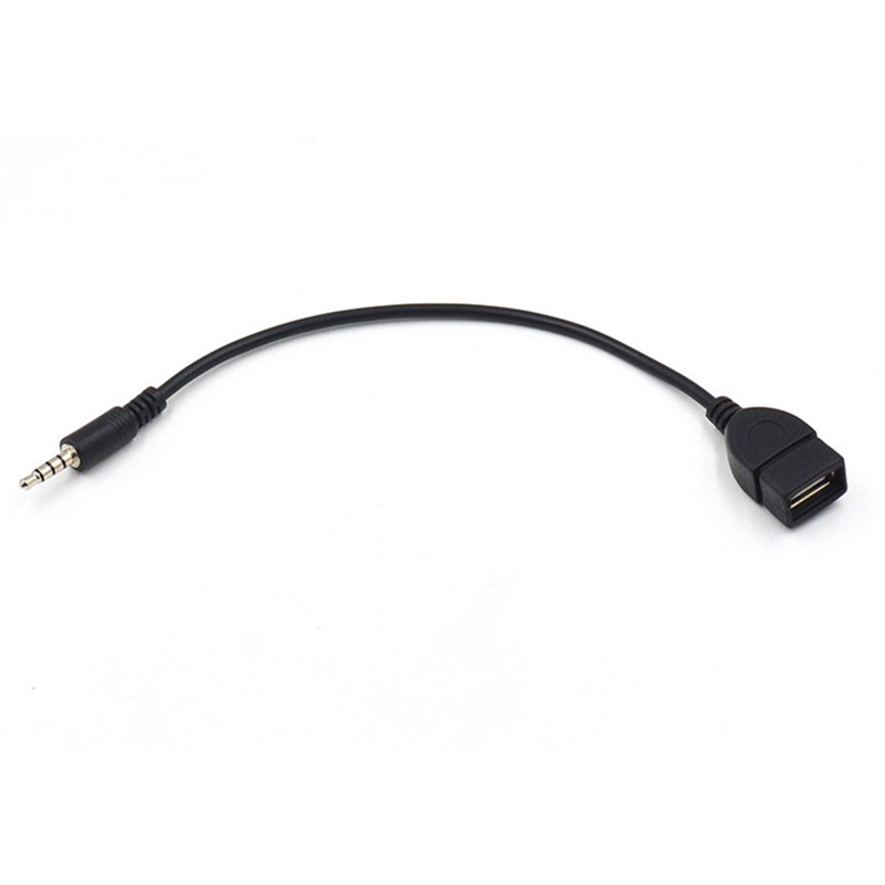 Kabel Adapter Konverter Audio Aux Jack 3.5mm Male Ke Usb 2.0 Tipe A Female Otg Untuk Aksesoris Mobil