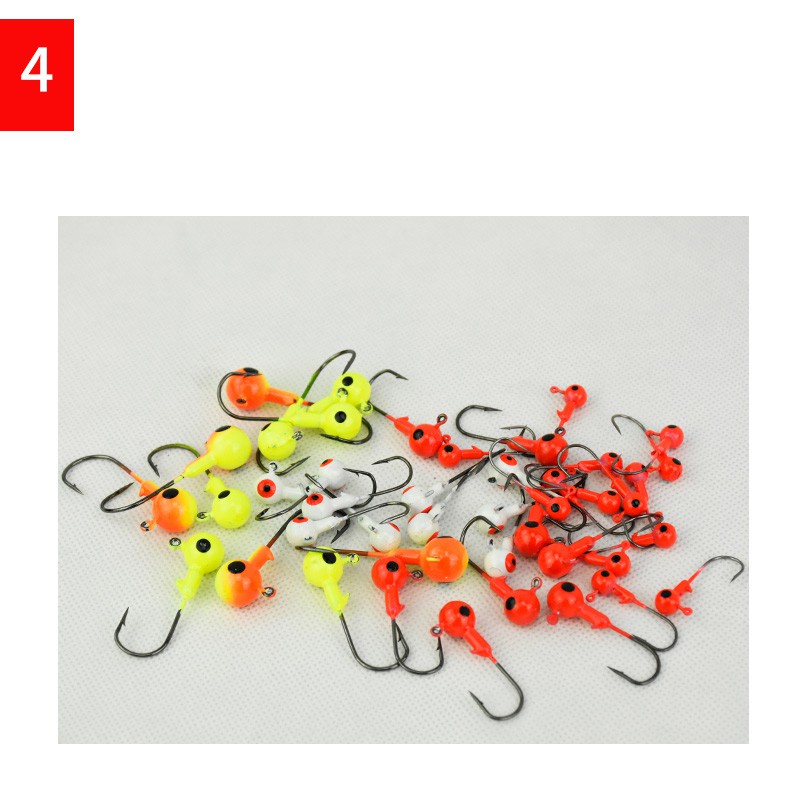 35Pcs/box Jig Big Hooks Lead Round Head Fishing Lures Jigs Hooks 2G-3.5G-5G-7G-10G Fishing Hook Colors Fishhooks