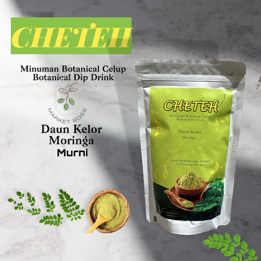 

TEH HERBAL SERBUK - CHETEH DAUN KELOR/MORINGA MURNI ~ 20pcs/Teabags