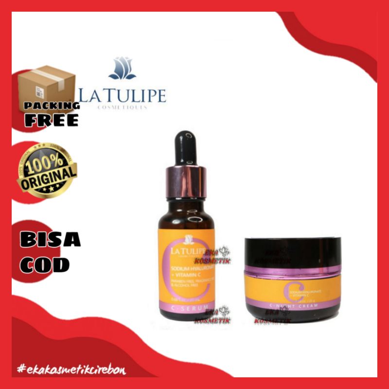 ❣️ EKA KOSMETIK ❣️ La Tulipe La Tulipe C Serum & La Tulipe La Tulipe C Night Cream