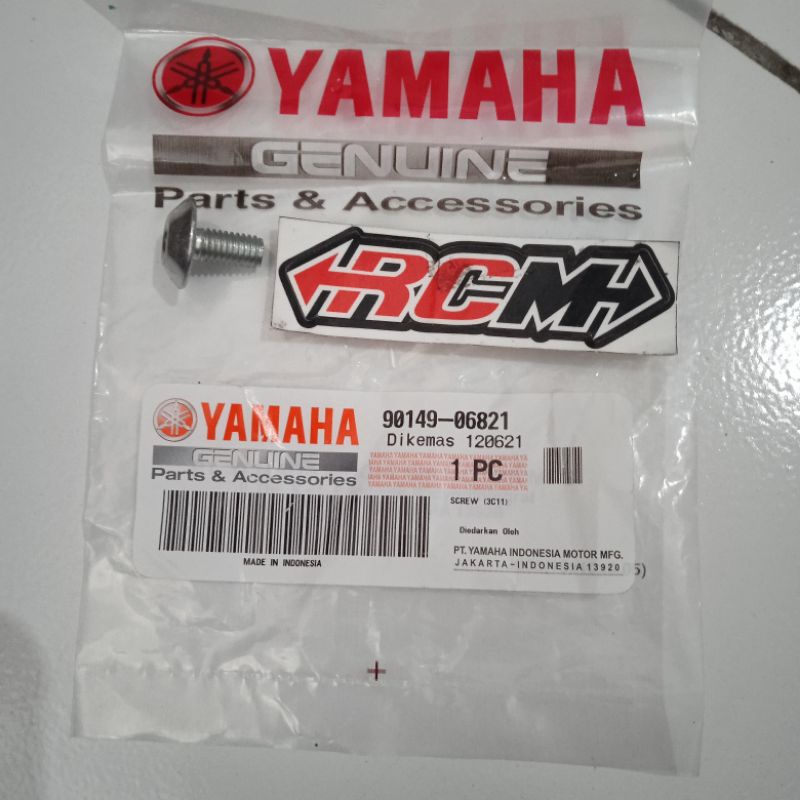 HARGA PERBIJI BAUT BOLT SCREW AIR SCOOP COVER SAYAP VIXION OLD LAMA ORI ORIGINAL ASLI YAMAHA PARTS YGP 90149-06821