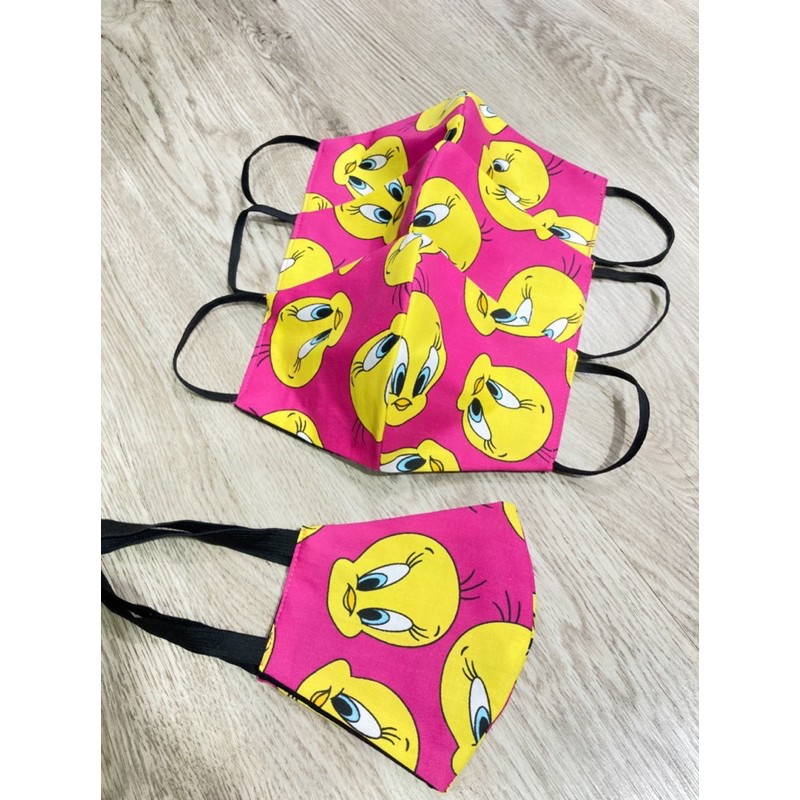 masker tweety pink (4 ply / 4 lapis )