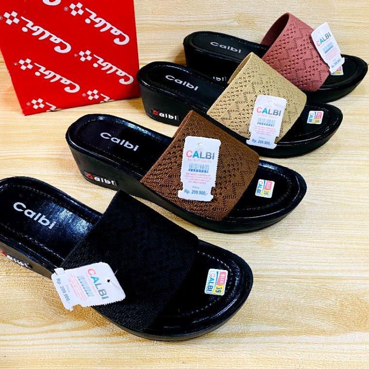SANDAL WEDGES CALBI RAJUT IMPORT/SANDAL WANITA WEDGES RAJUT ◦ IRL.25Au22ѕ