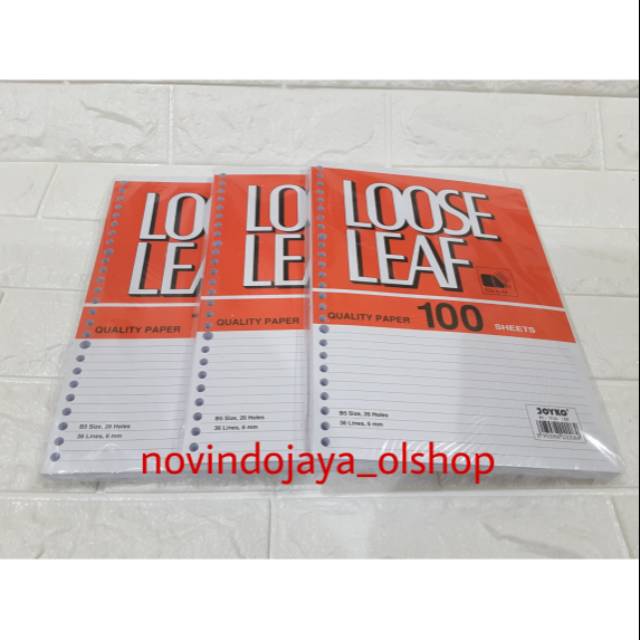 

Loose Leaf B5 100 Lembar (Joyko termurah
