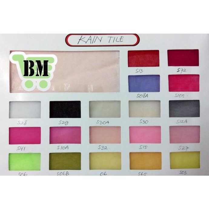 

Ready Stock Bahan / Kain Tile / Tulle Harga Per Roll Isi 50 Yard ( 90 X 125Cm ) Termurah