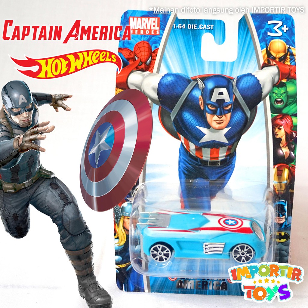 MAINAN MOBIL DIECAST: MARVEL (Black Widow, Captain America, Thor)