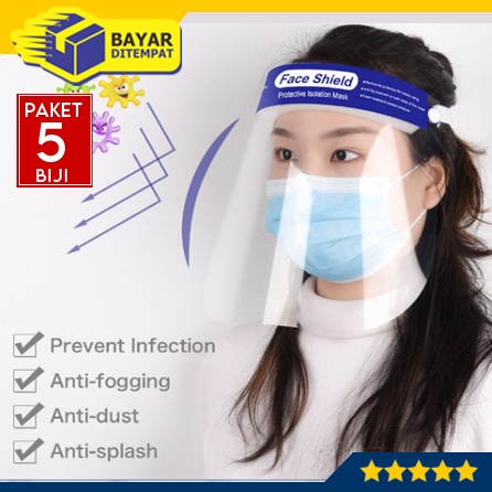 [Paket 5 Biji] Face Shield Dewasa