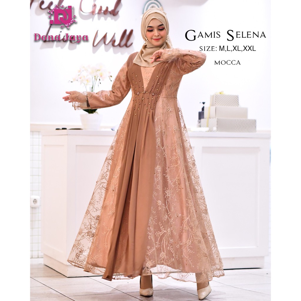 Gamis Sandrina / Gamis Pesta Mewah /Gamis Kebaya Modern Tulle / Kebaya Gamis Pesta / Kebaya Muslimah