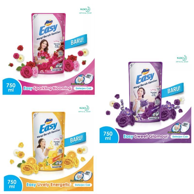 Attack Easy Detergent Liquid / Deterjen Cair Attack 750ml