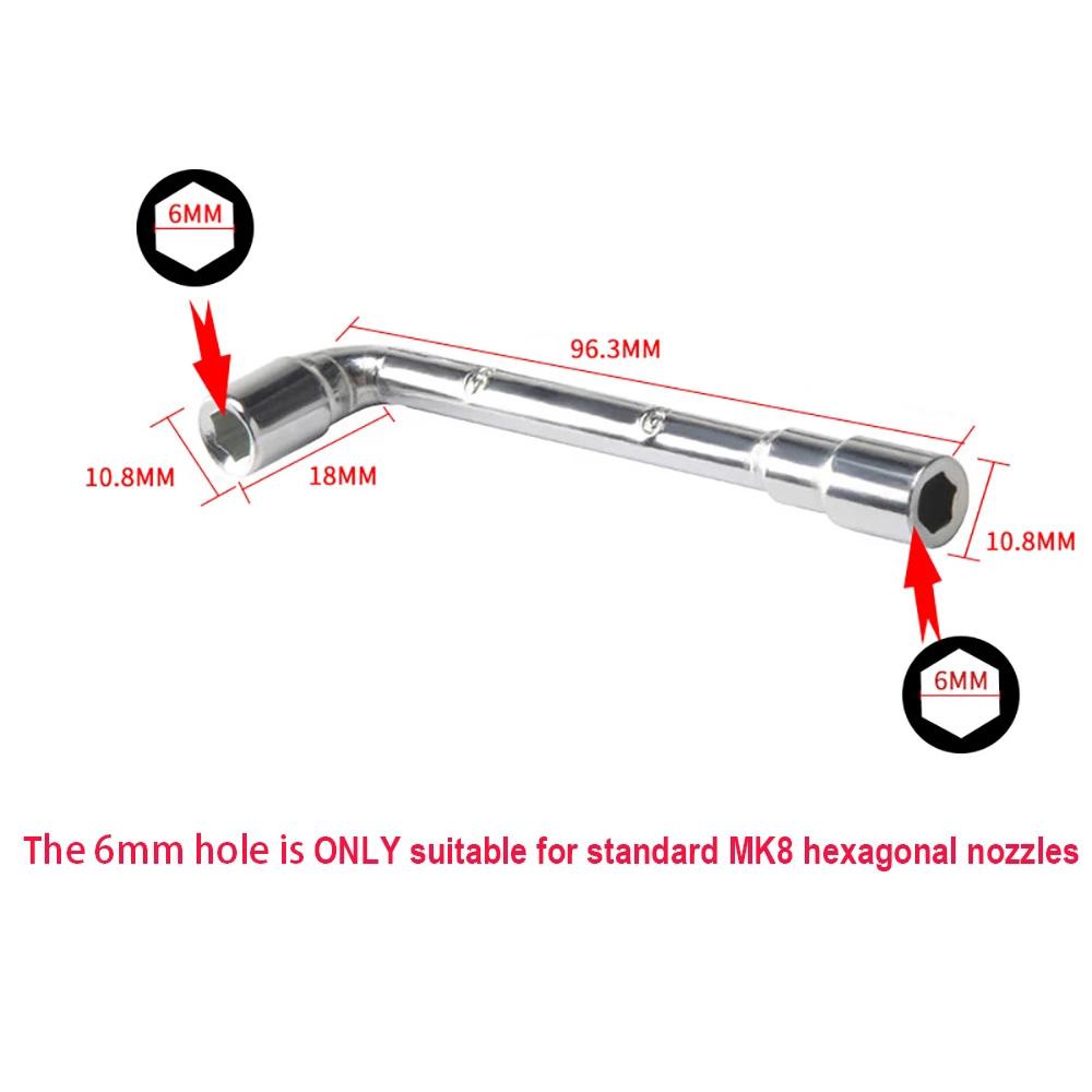 Lanfy Hexagonal Wrench Logam Tahan Lama 3D Printer Parts Sleeve Wrench Hardware Alat Kunci L