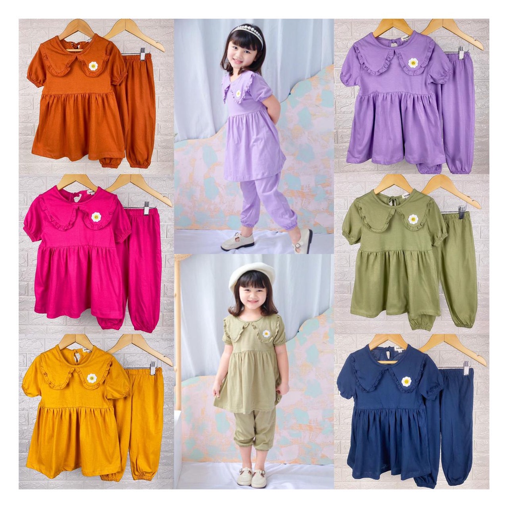 Setelan Anak Daisy Lucuna Original Kaos Super Premium Pakaian Anak Perempuan Best Seller