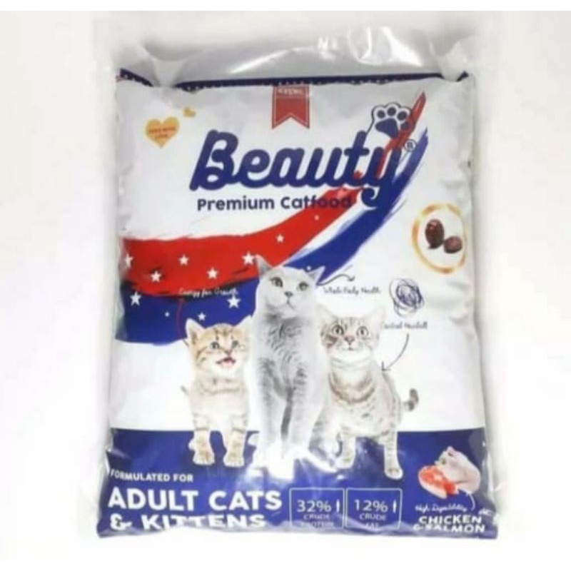 Makanan Kucing beauty cat paket 5kg Repack Adult&amp; kitten