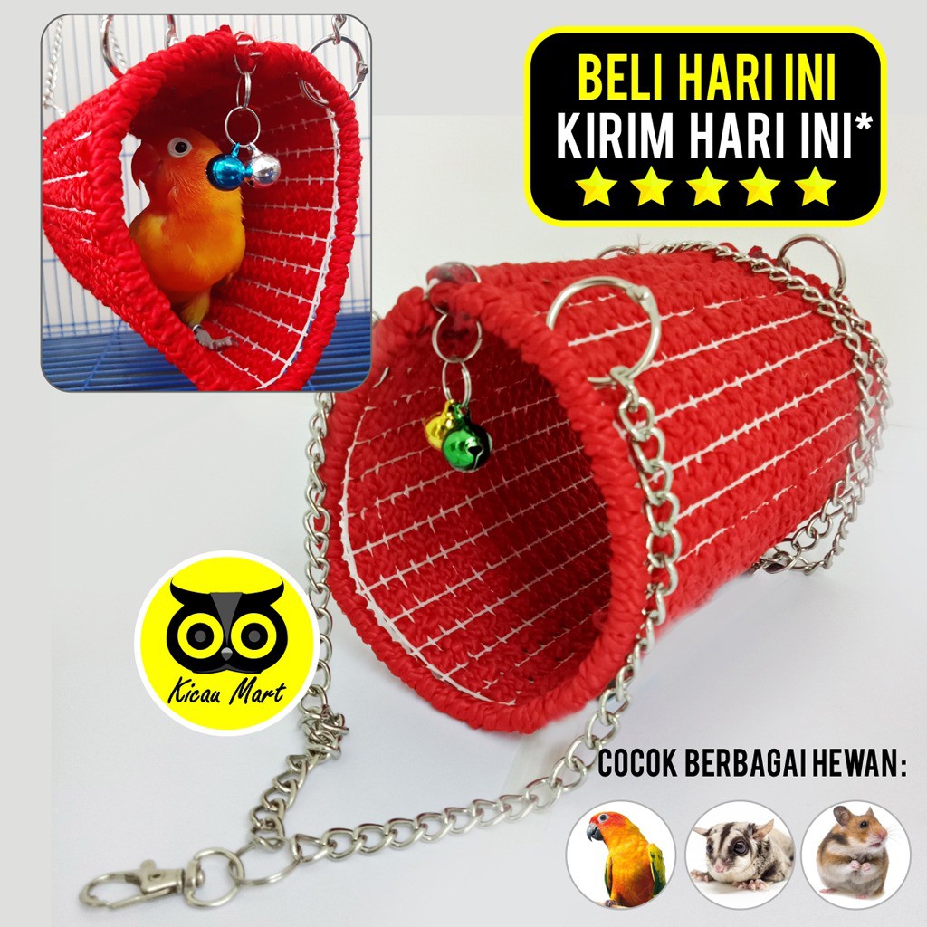 MAINAN BURUNG TEROWONGAN NET AYUNAN LOVEBIRD PARKIT SANGKAR KANDANG MAINAN SUGAR GLIDER HAMSTER TRJUT