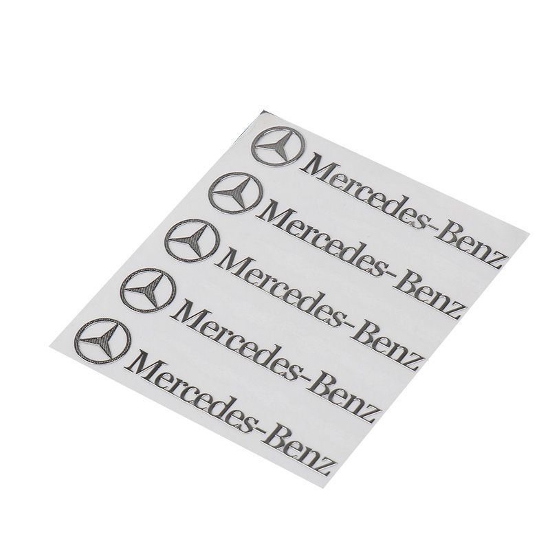 5pcs Stiker Logo Bahan Metal Untuk Dekorasi Handle Pintu Mobil