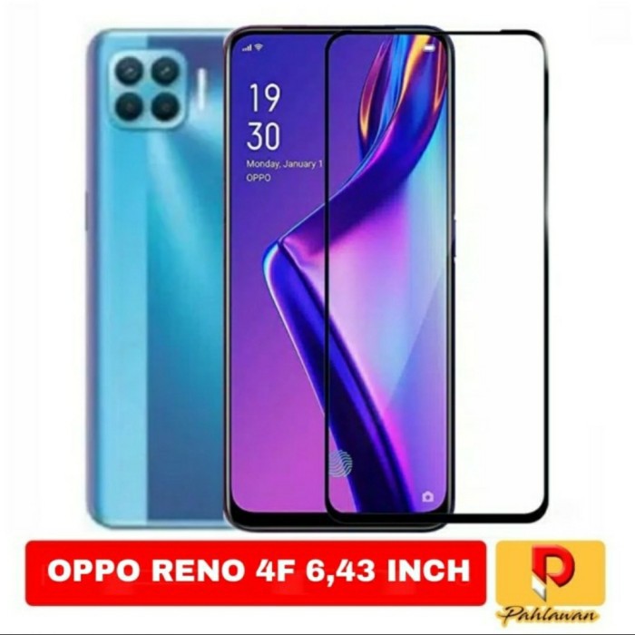 TEMPERED GLASS FULL LEM 5D OPPO RENO 4F 2020 - BC