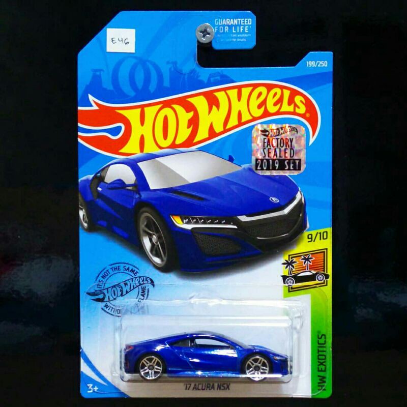 Hot Wheels murah Factory Sealed 2019 '17 Acura NSX biru Original Mattel