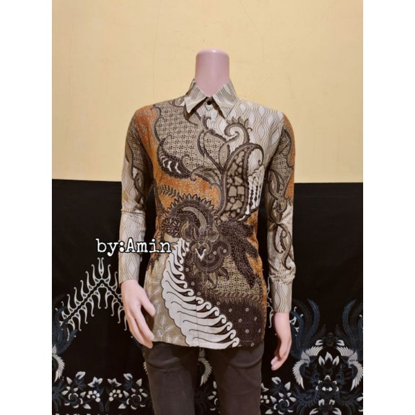 KEMEJA BATIK PRIA UKURAN M L XL XXL BAHAN KATUN ADEM