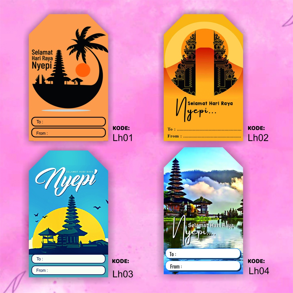 

[Mp02] 35PCS Label Hari raya tahun baru saka Hang Tag Label hampers Hindu Nyepi