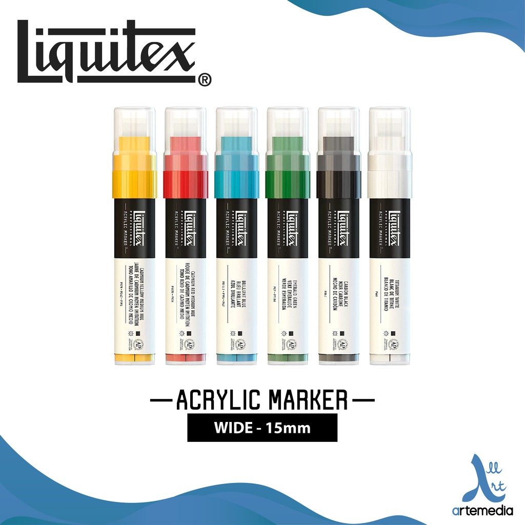

Liquitex Acrylic Marker Wide 15mm Acrylic Color Paint Cat Akrilik Spidol Permanen