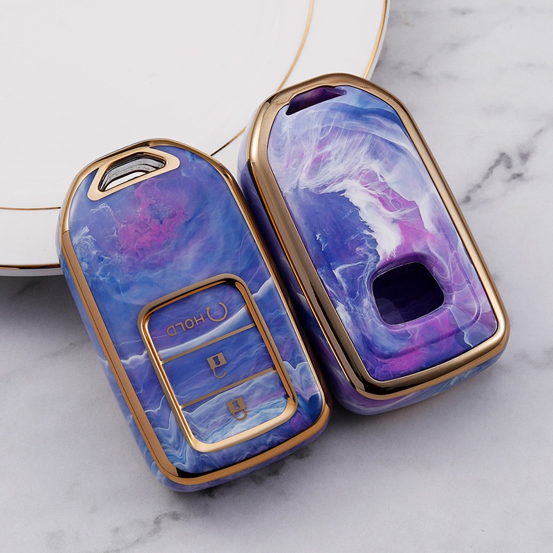 Casing Kunci Mobil Honda Civic City Accord CRV CR-V 2022 Bahan TPU Aksen Giok Emas