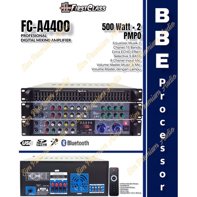 Power ampli Firstclass fc a4400 Bluetooth original fca4400 fca 4400 (BISA COD)