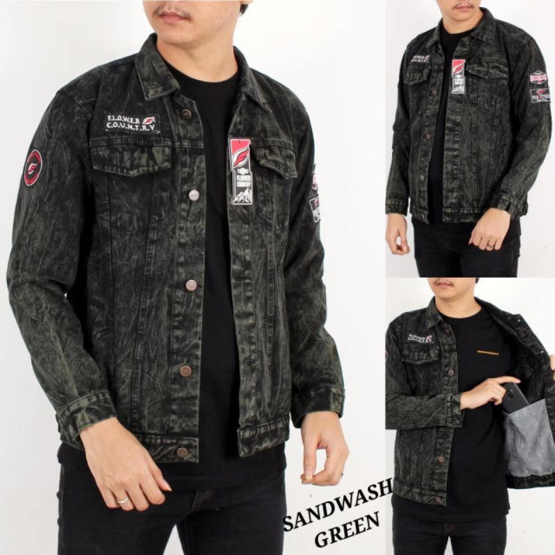 JAKET JEANS BORDEL SUICIDAL / JAKET BORDIR THE BOJIEL / JAKET JEANS PRIA