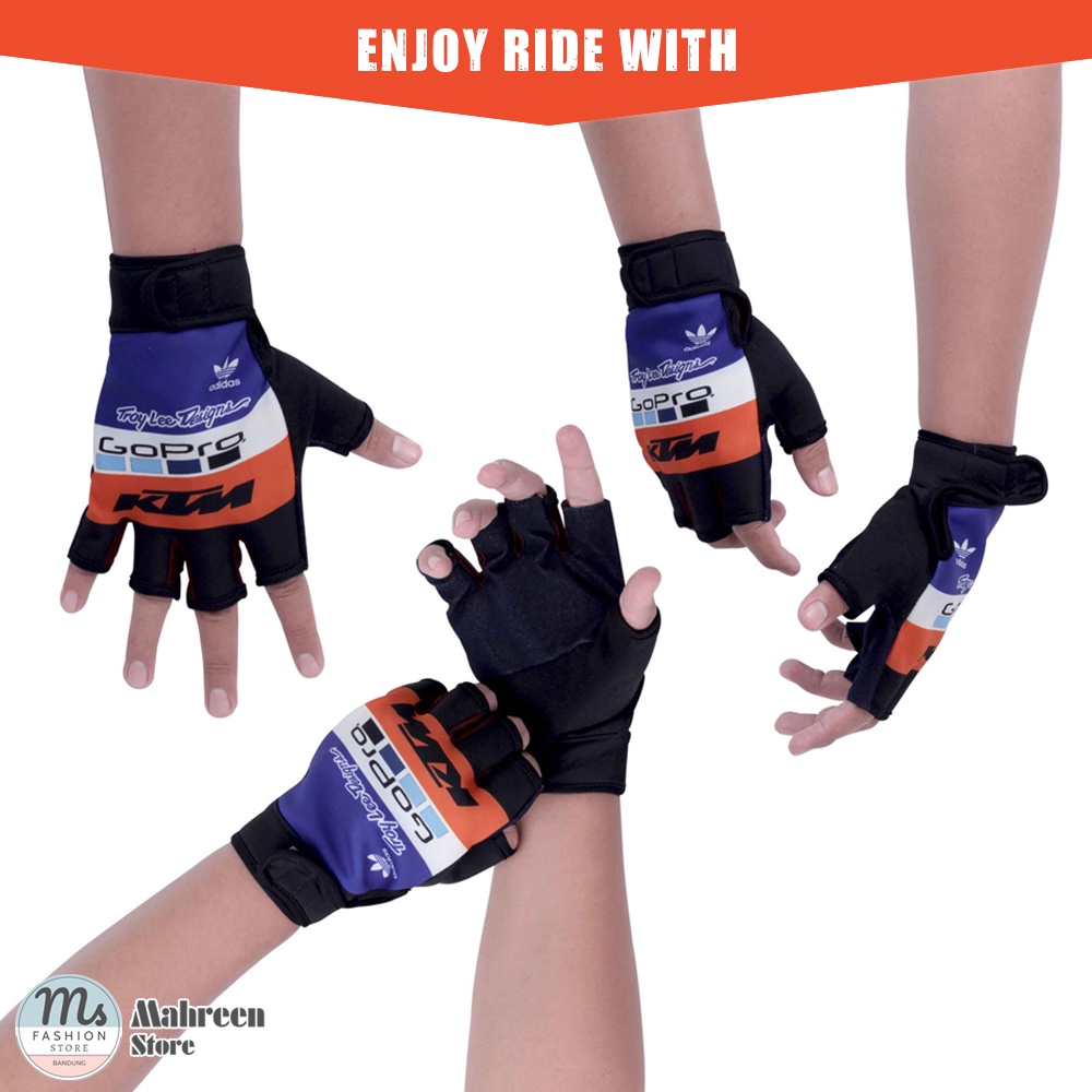 Sarung Tangan Sepeda Motor Setengah Jari Half Finger Gloves | Nappa LG 174