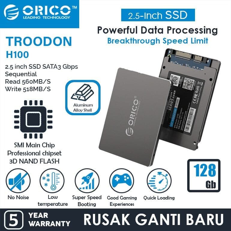 ORICO H100-128GB-BP 2.5-Inch SATA3.0 SSD