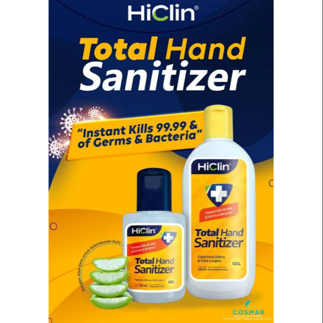 Hiclin hand sanitizer 30ml 20pcs