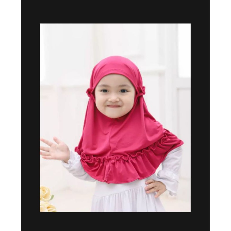 (TERLARIS) Jilbab Carla Anak Bayi Usia 0 - 3 Tahun |Hijab Tk Baby Perempuan Newborn Lucu 6 Sampai 1 Thn |Kerudung Sekolah Lembut Sd  Terbaru 2 – 12 Bln Premium