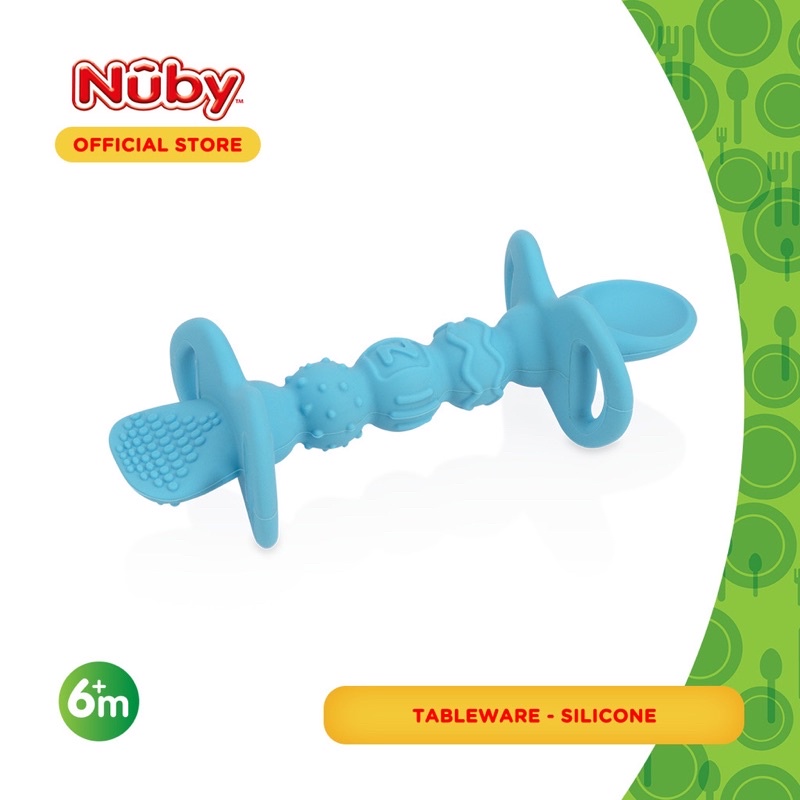 Nuby SureGrip Dipeez self Feeding Spoon  ( Assorted colour) - Sendok makan bayi