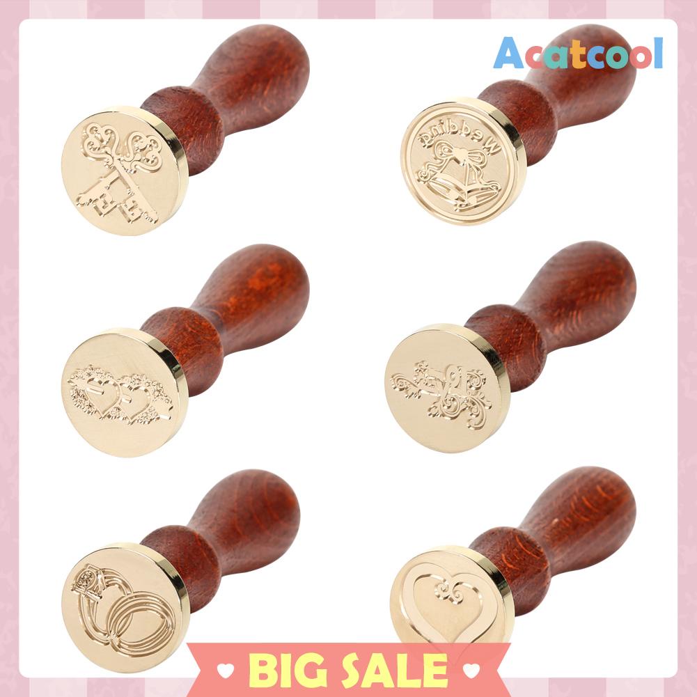 Stempel Segel Lilin Motif Bunga Gaya Retro Untuk Kartu / Amplop