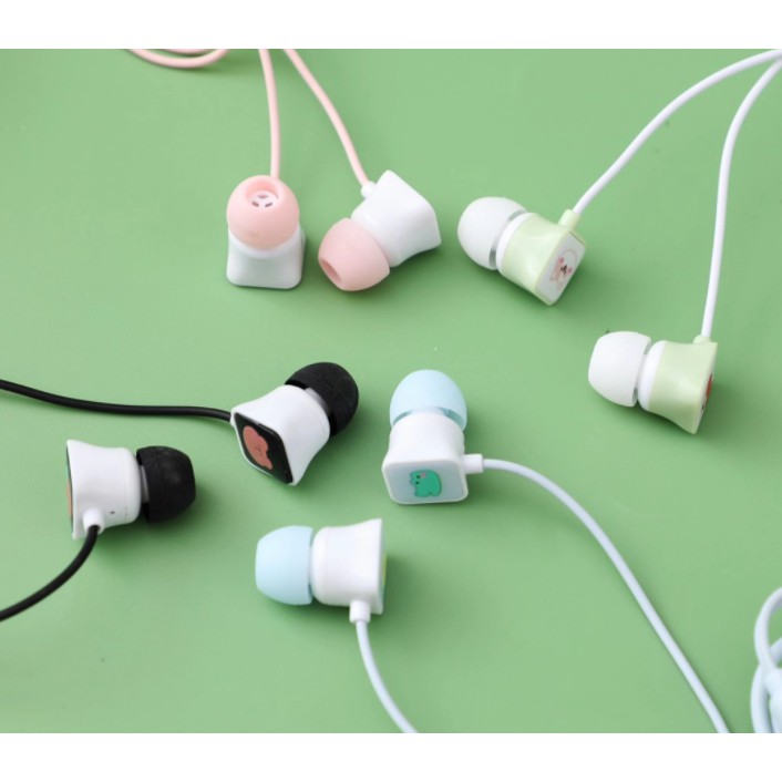 [XY-55] Set Headset Earphone ANIMAL I MISS YOU / Wadah Earphone Kotak Transparan Kartun HEWAN Lucu