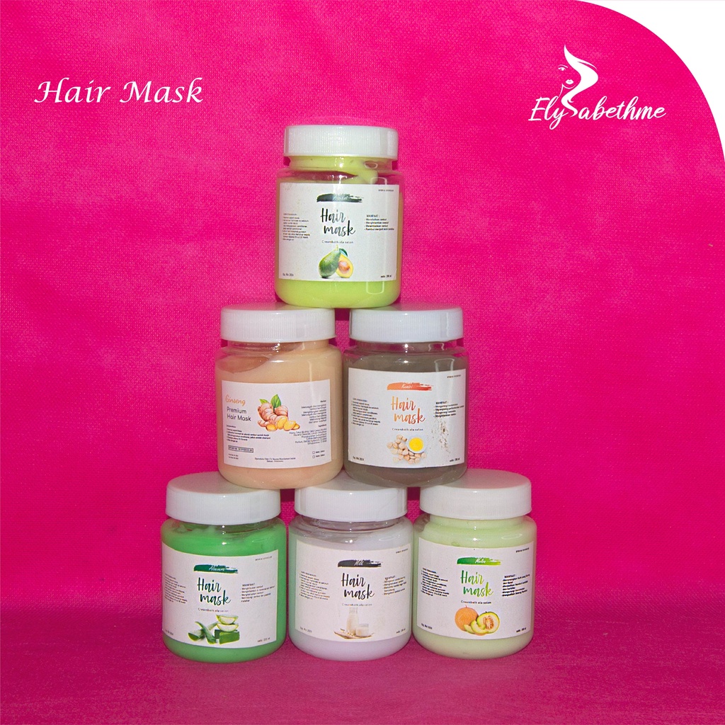 ✿ELYSABETHME✿ Hair mask salon murah bpom penghalus rambut bahan keratin untuk menutrisi batang akar rambut lembut wangi