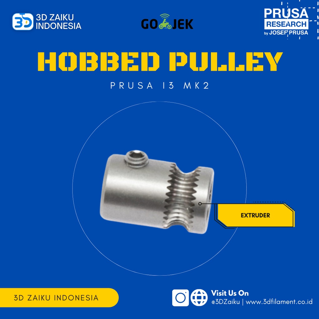 Original Prusa i3 MK2 Extruder Hobbed Pulley