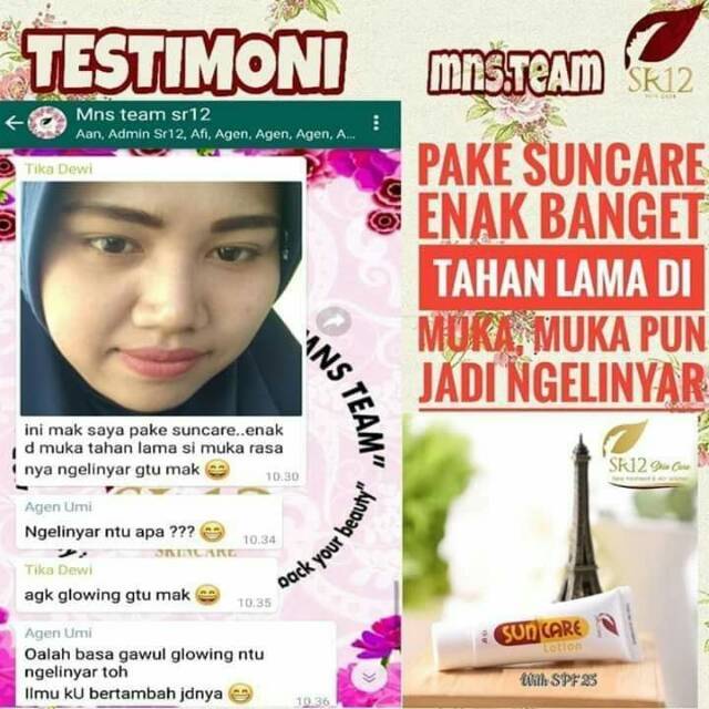 SUNCARE SR12 / SUN CARE SR12 SKINCARE / SUN BLOCK SPF 25++ / ANTI MATAHARI / ANTI KULIT BELANG / SUNBLOK WAJAH