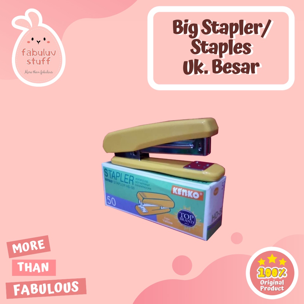 

ATK ~ Staples Besar / Stapler/ Untuk Isian No. 3-1m atau 24 / 6