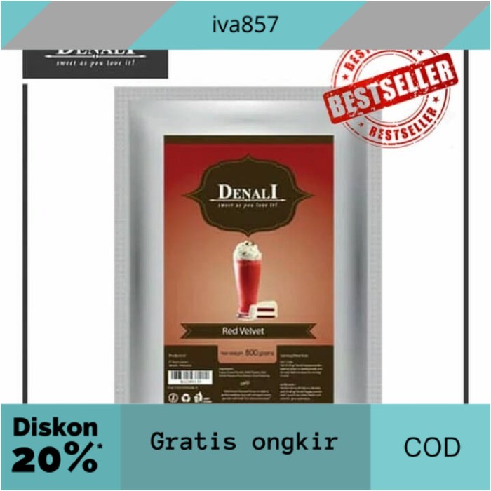 

PROMO Denali Red Velvet Powder / Bubuk minuman Premium rasa red velvet GRATIS ONGKIR