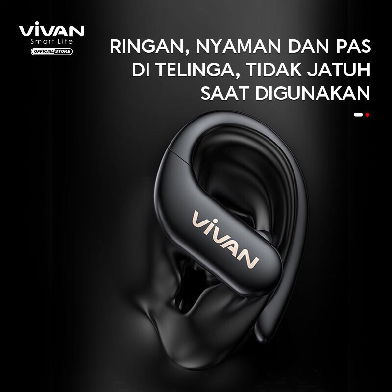 VIVAN Earphones Headset TWS Bluetooth 5.0 Waterproof IPX5 25 Hours Play Time Garansi 1 Tahun Sport X