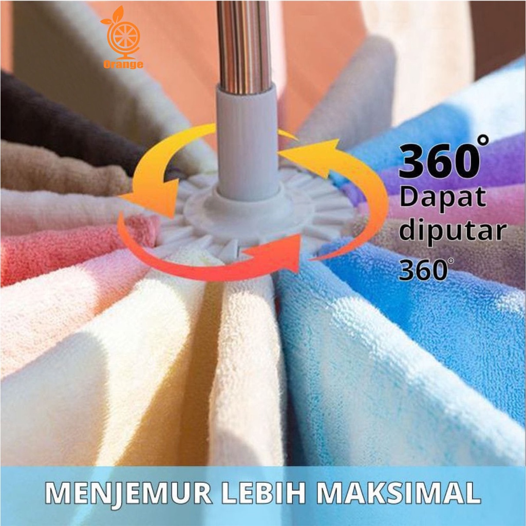 Jemuran Menara Baju Bayi Lipat Tempat Gantungan Pakaian Bayi Jepit Gantungan Portable 3 Tingkat GOSHOP88