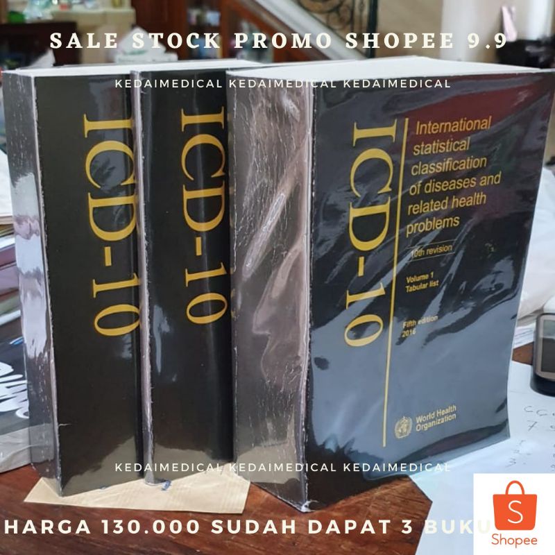 (NEW BUKU REKAM MEDIS) PAKET 3 BUKU ICD-10 VOL.1.2.3 TERMURAH