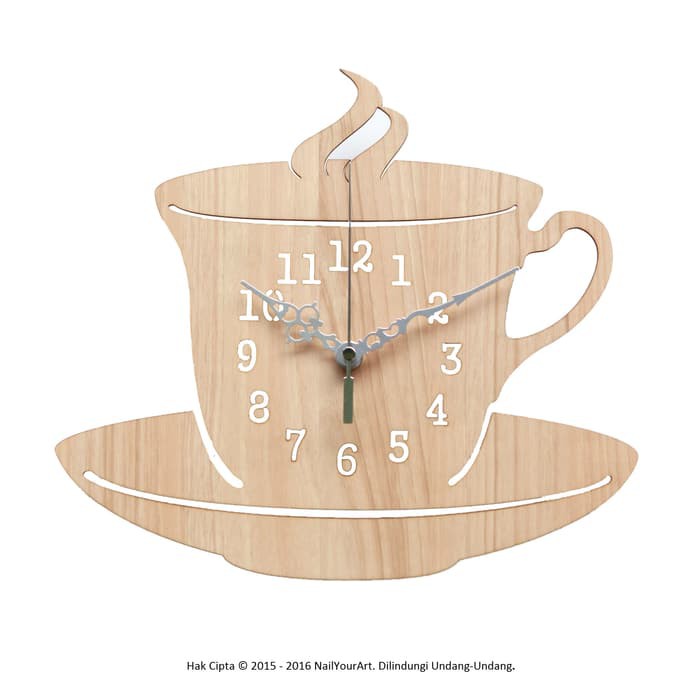 Jam Dinding Unik Artistik - CoffeeCup Wall Clock