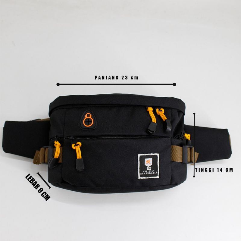 Tas Pria Terbaik / Terlaris / Tas Pinggang Pria R2 006 / Tas Waistbag