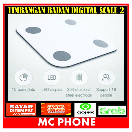 Xiaomi Mi Smart Scale 2 Body Fat Timbangan Badan Digital Berat Badan