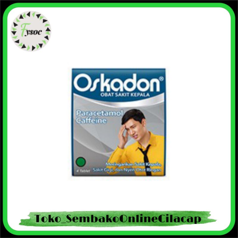 OSKADON SAKIT KEPALA DAN OSKADON SP @ 4 TABLET OBAT