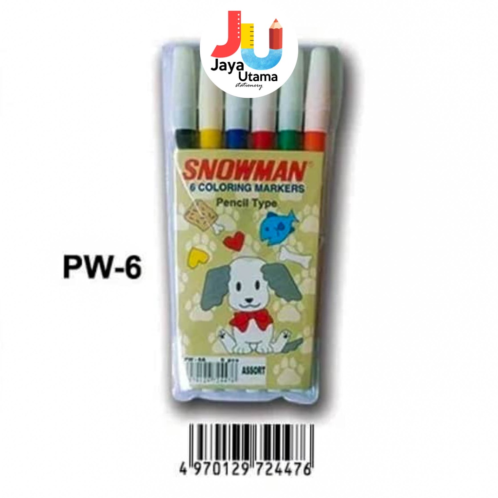 

Snowman Spidol 6 Warna Marker PW-6