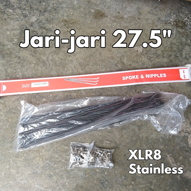 Spoke Jari-Jari Ruji Sepeda Stainless XLR8 27.5 14G x 272 MM Hitam