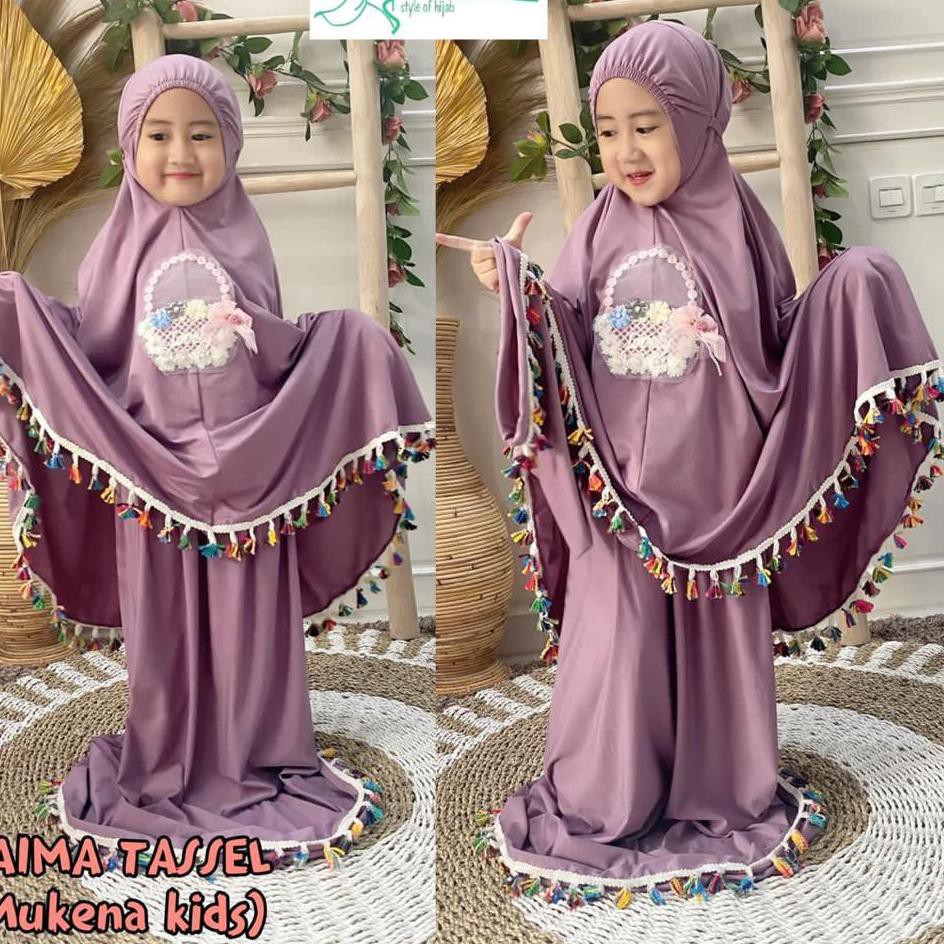 Mukena Mukenah Anak Naima Tassel Kids Ori Danisha Hijab