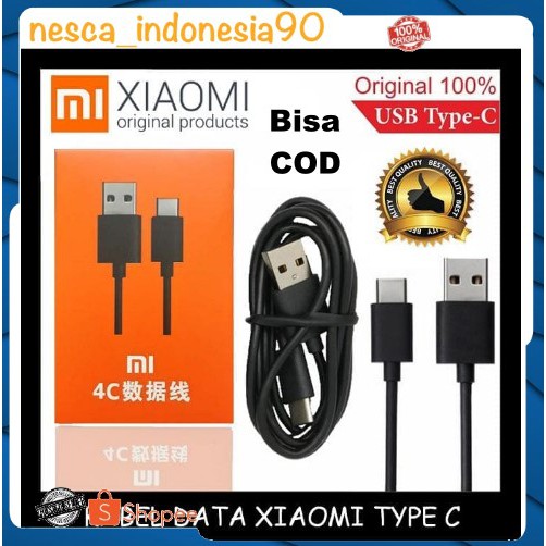 Kabel Data Charger Cas Casan Hp Handphone TYPE C XIAOMI ORI Original P407